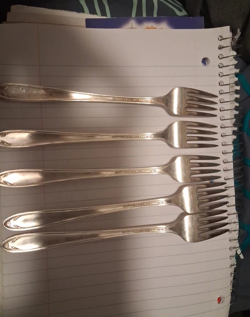 Set of 5 Silver Forks