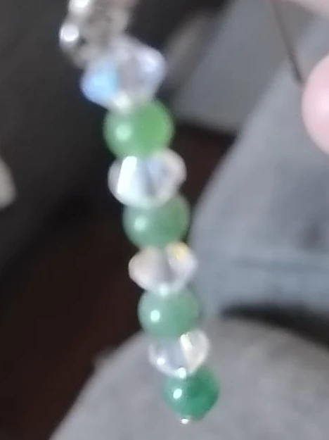 Green Beaded  earrings