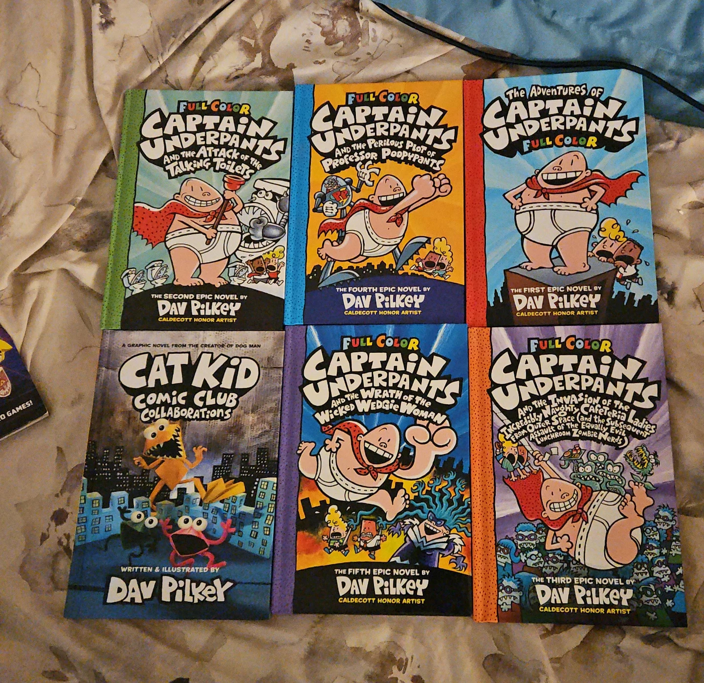 Captain Underpants Book Set & Cat Kid Comic Club