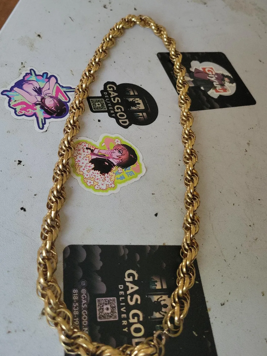 Gold Rope Chain Necklace