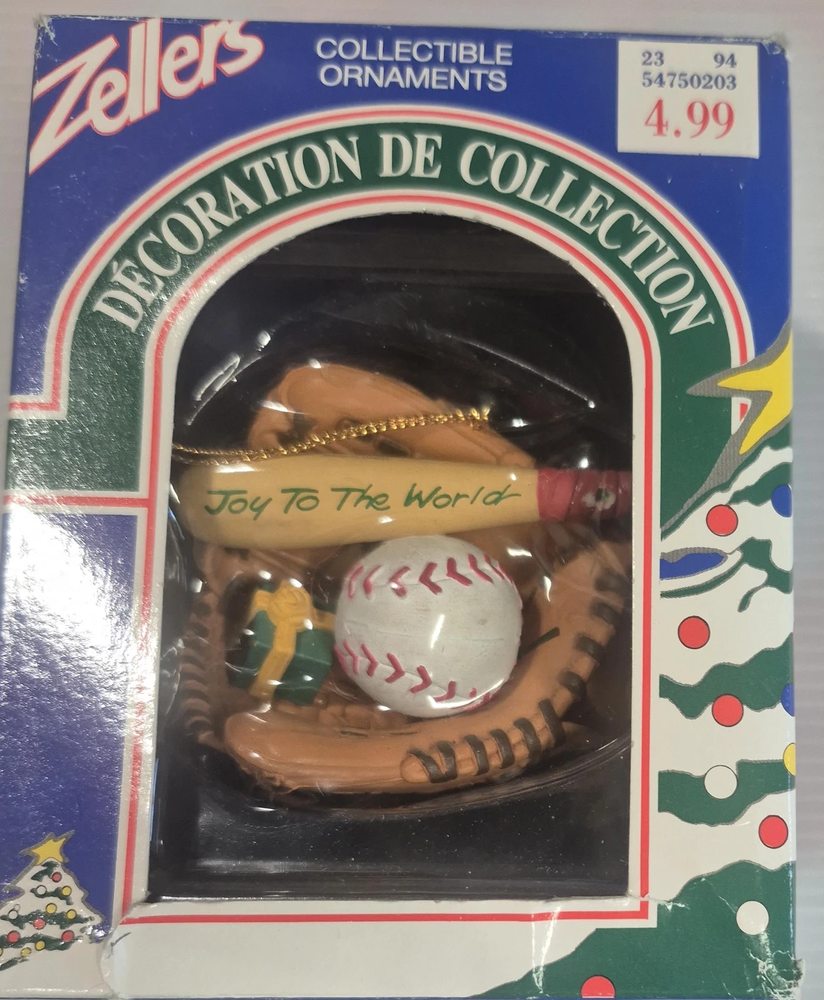 Zellers Baseball Christmas Ornament