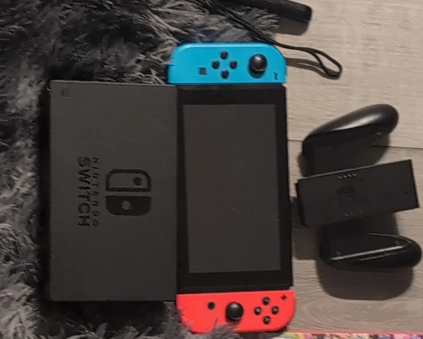 Nintendo Switch Console with Blue and Red