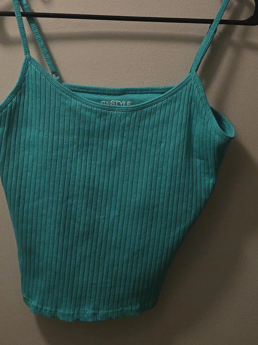 MyStyle Ribbed Camisole Top - Teal