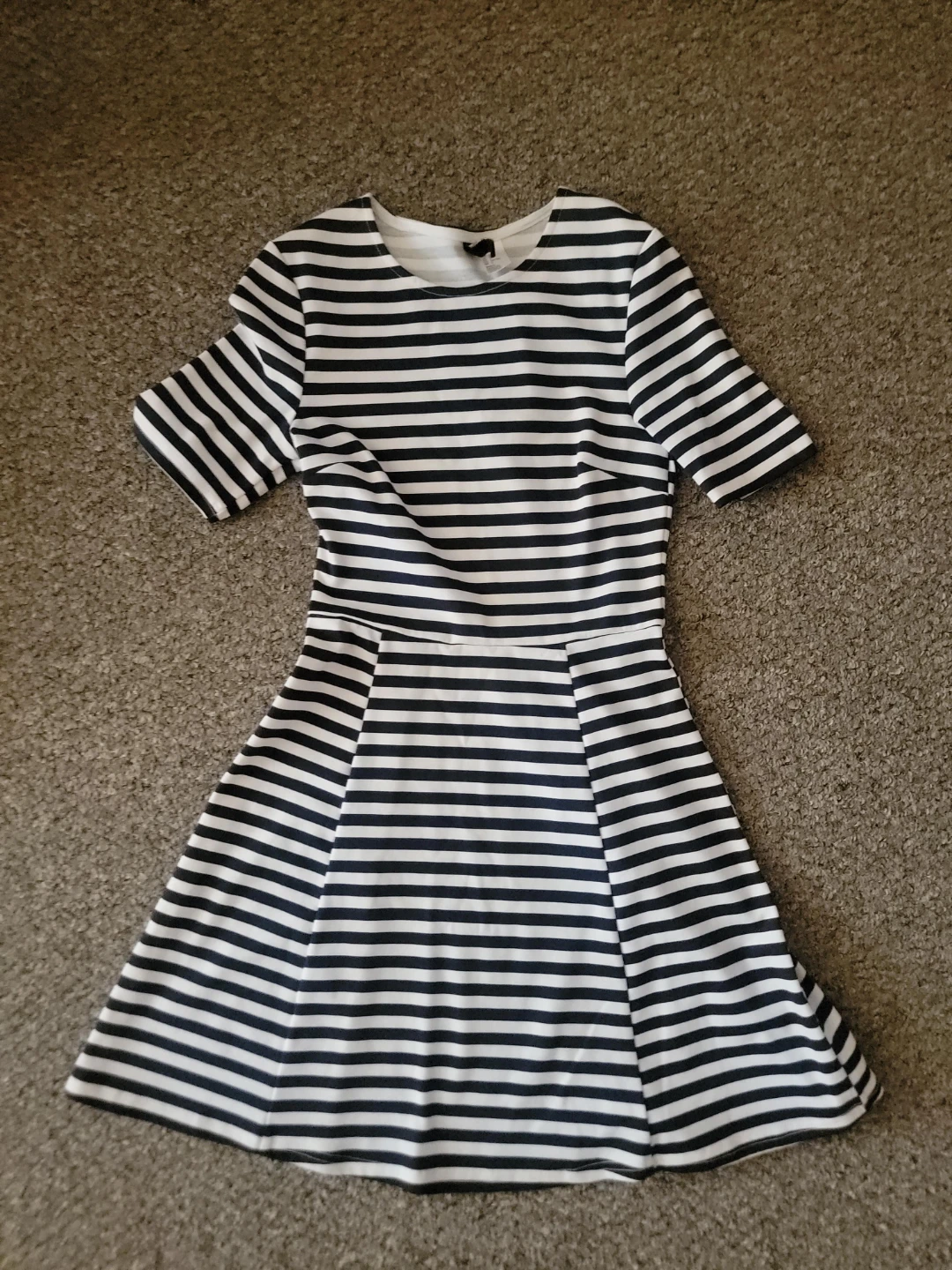 Striped Fit and Flare Dress