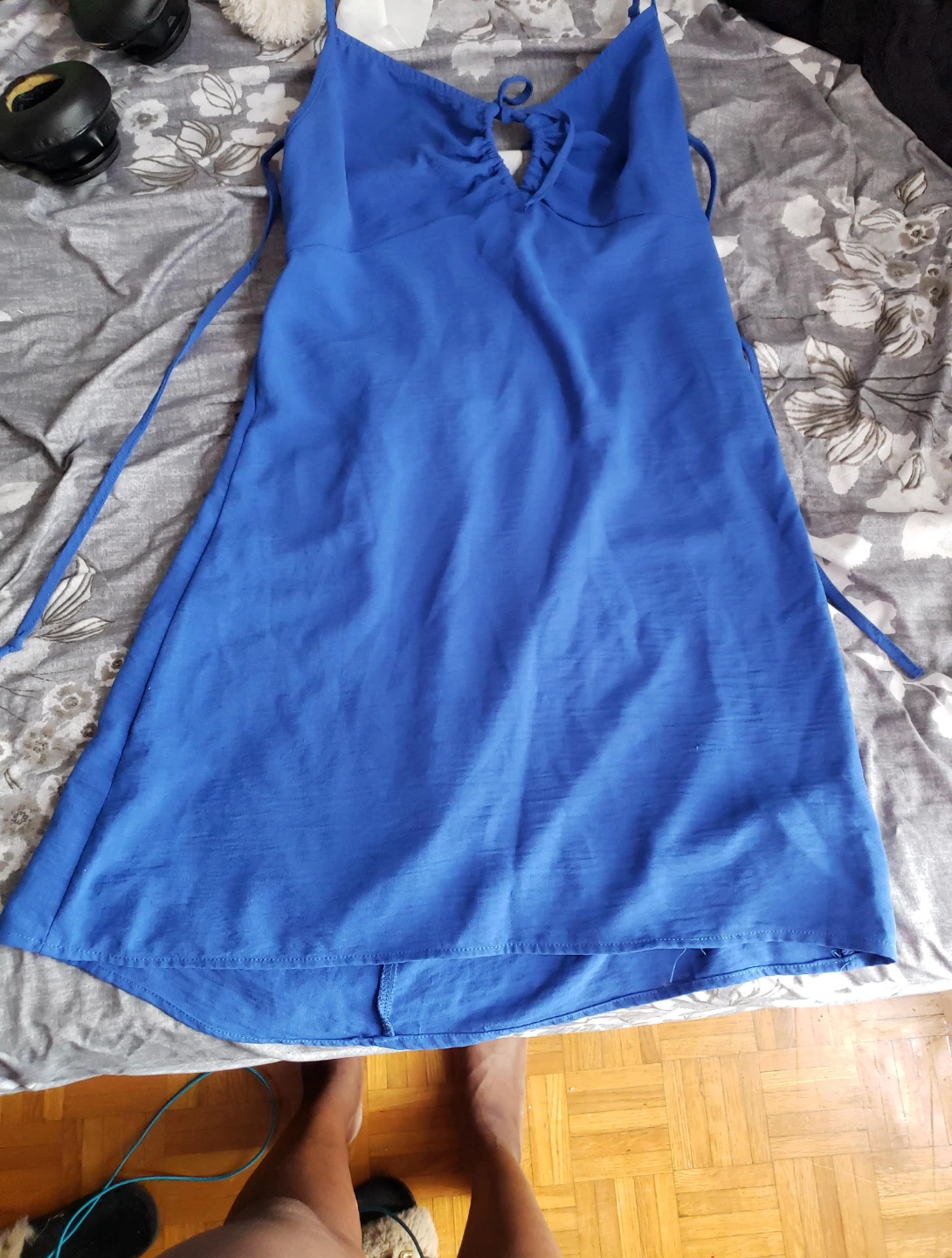Blue Spaghetti Strap Dress