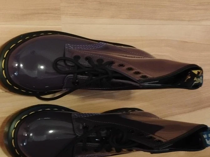 Dr. Martens Purple Patent Leather Boots