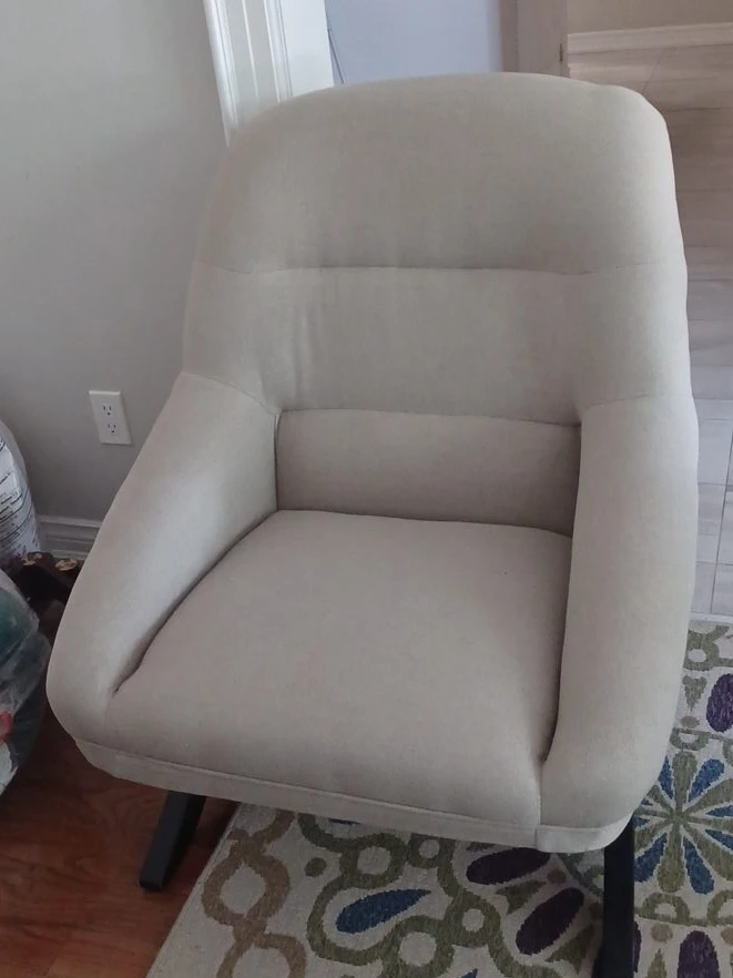 Cream Swivel Accent Chair