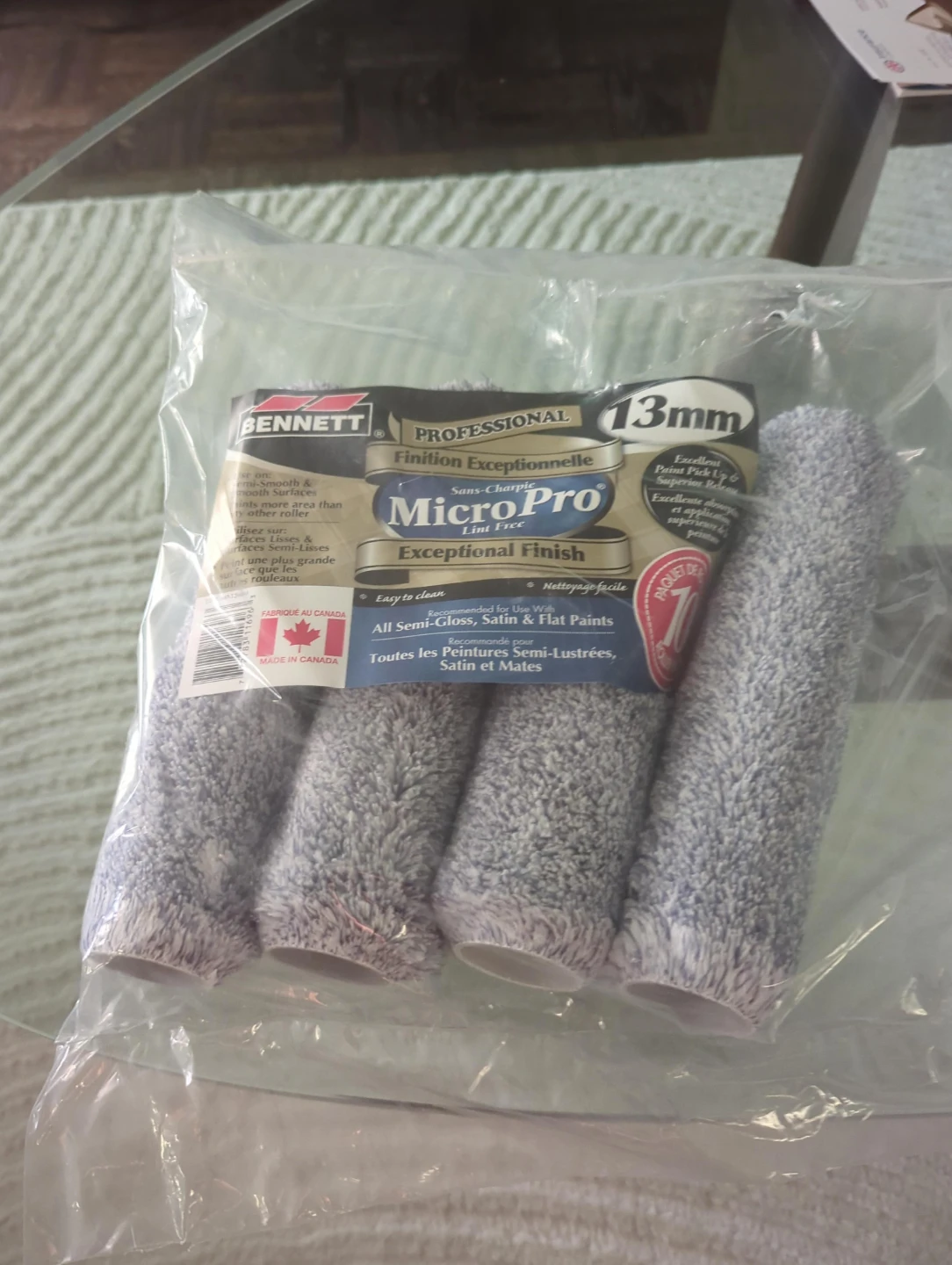 Bennett MicroPro 13mm Paint Rollers - 4 Pack