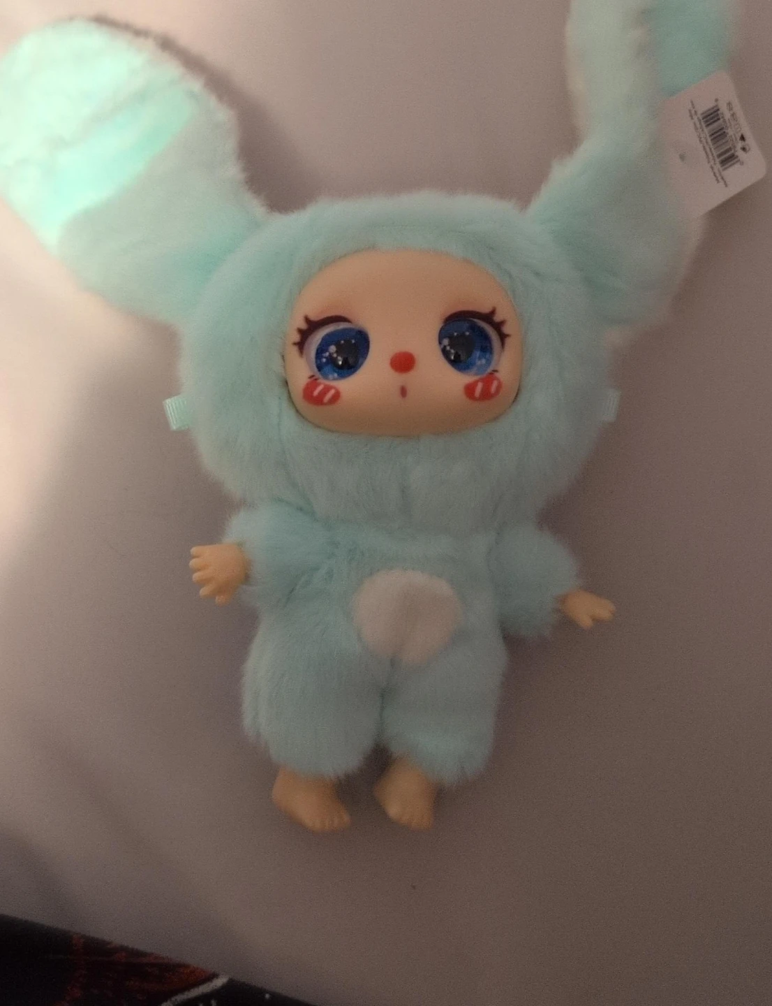 Light Blue Fuzzy Plush Doll