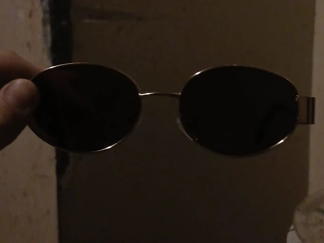 Gold oval sunglasses