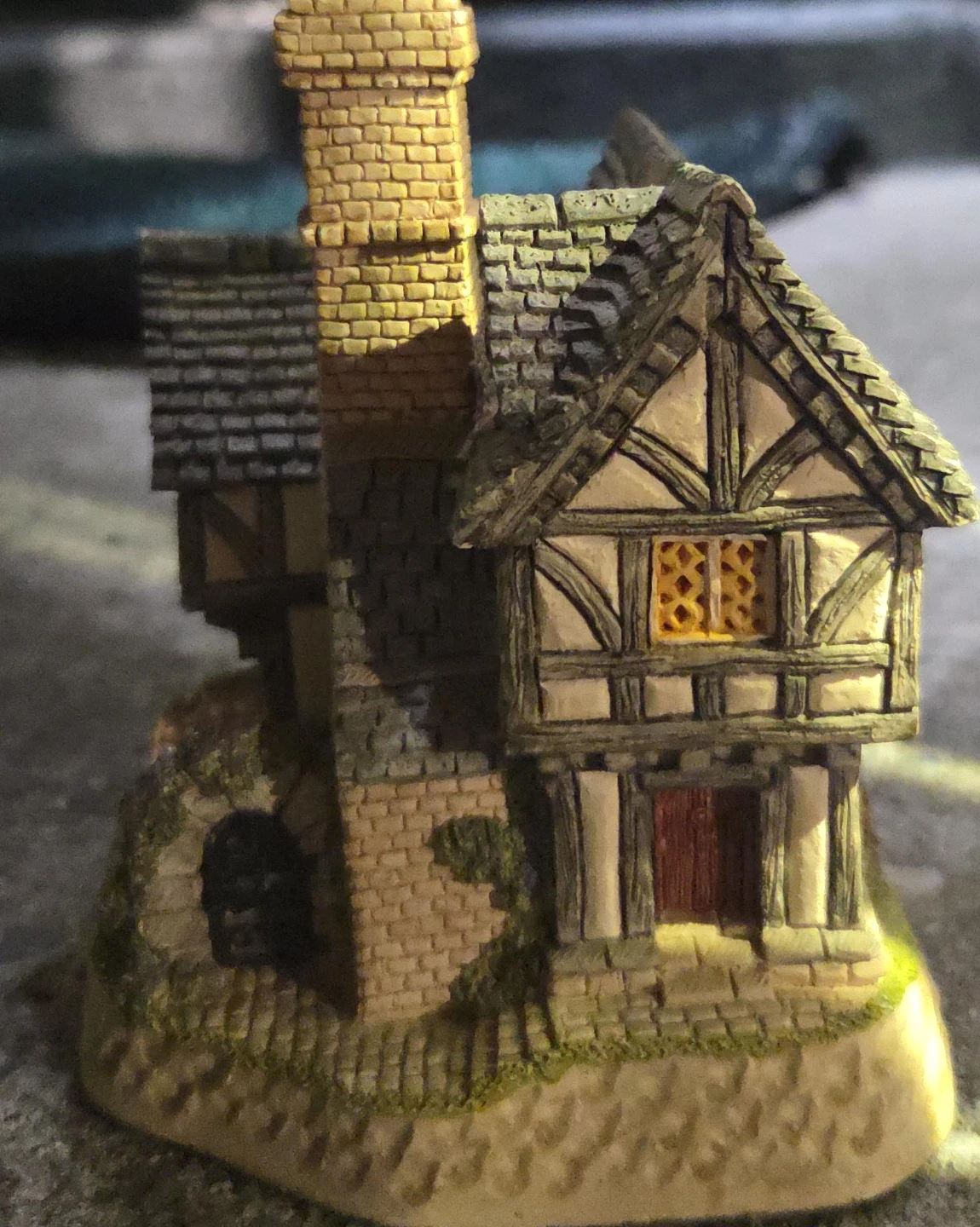 Miniature Tudor Style House Figurine