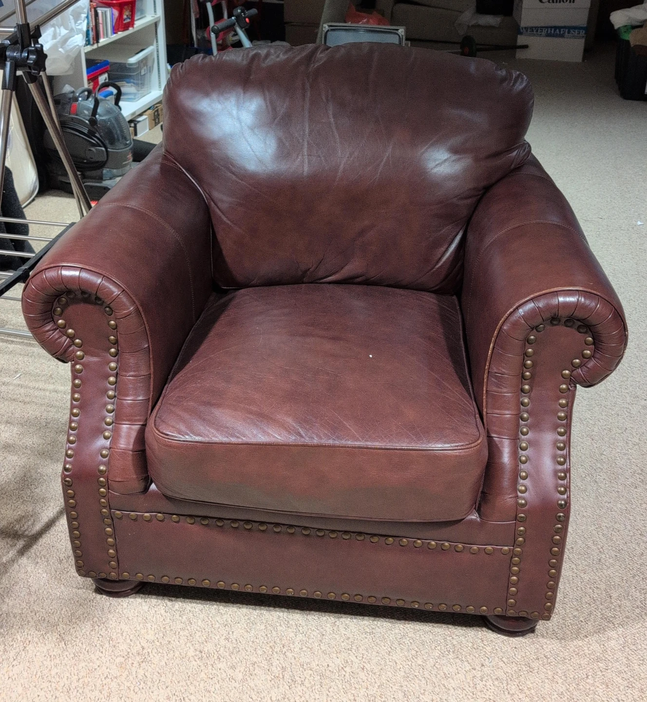 Brown Leather Club Chair