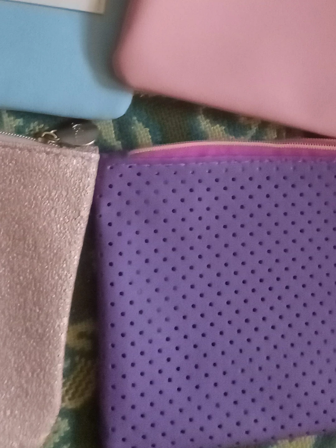 Purple zippered pouch