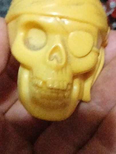 Yellow Skull Figurine