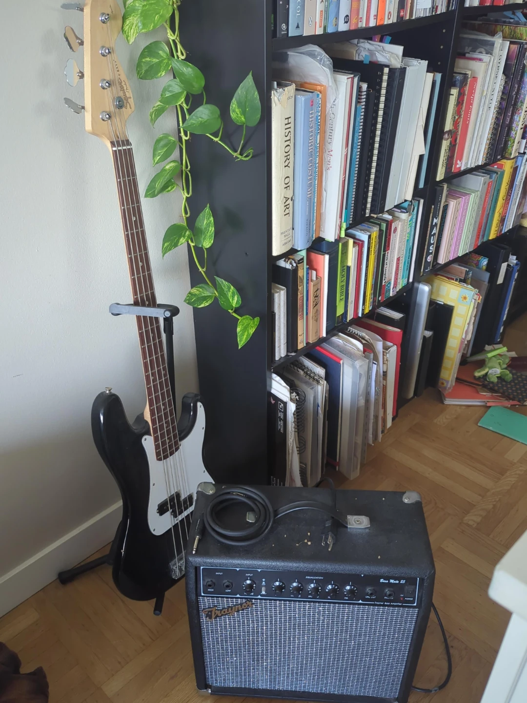 Squier Precision Bass Guitar & Traynor Bass Mate 15 Amp