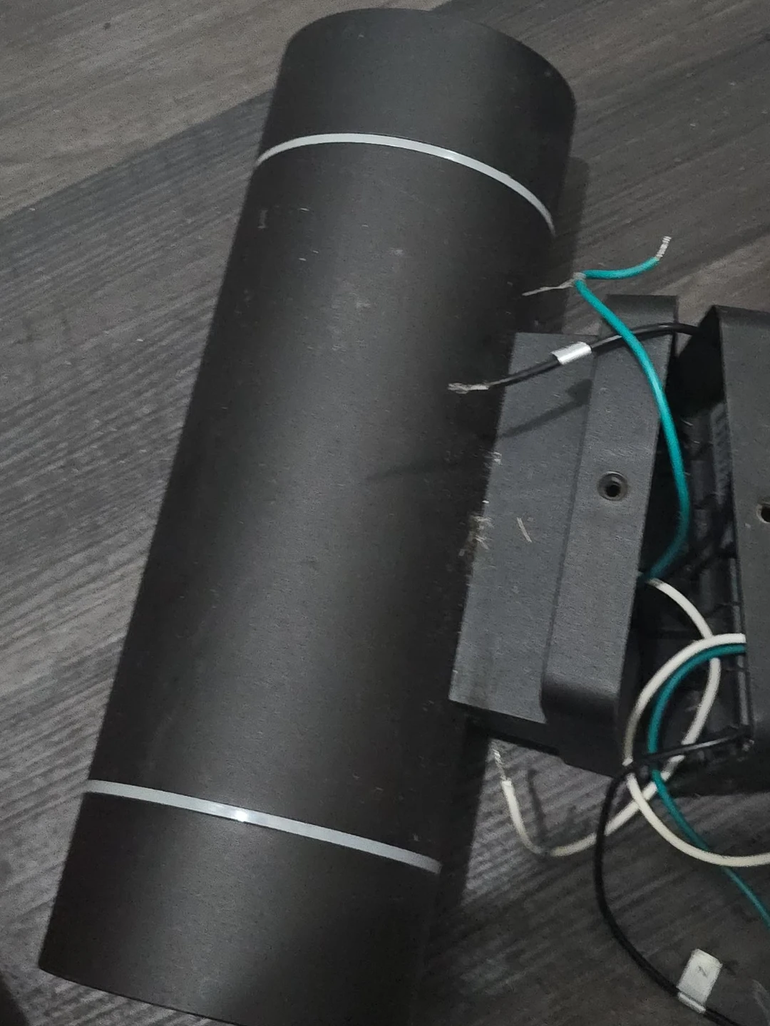 Black Cylinder Outdoor Light Fixture