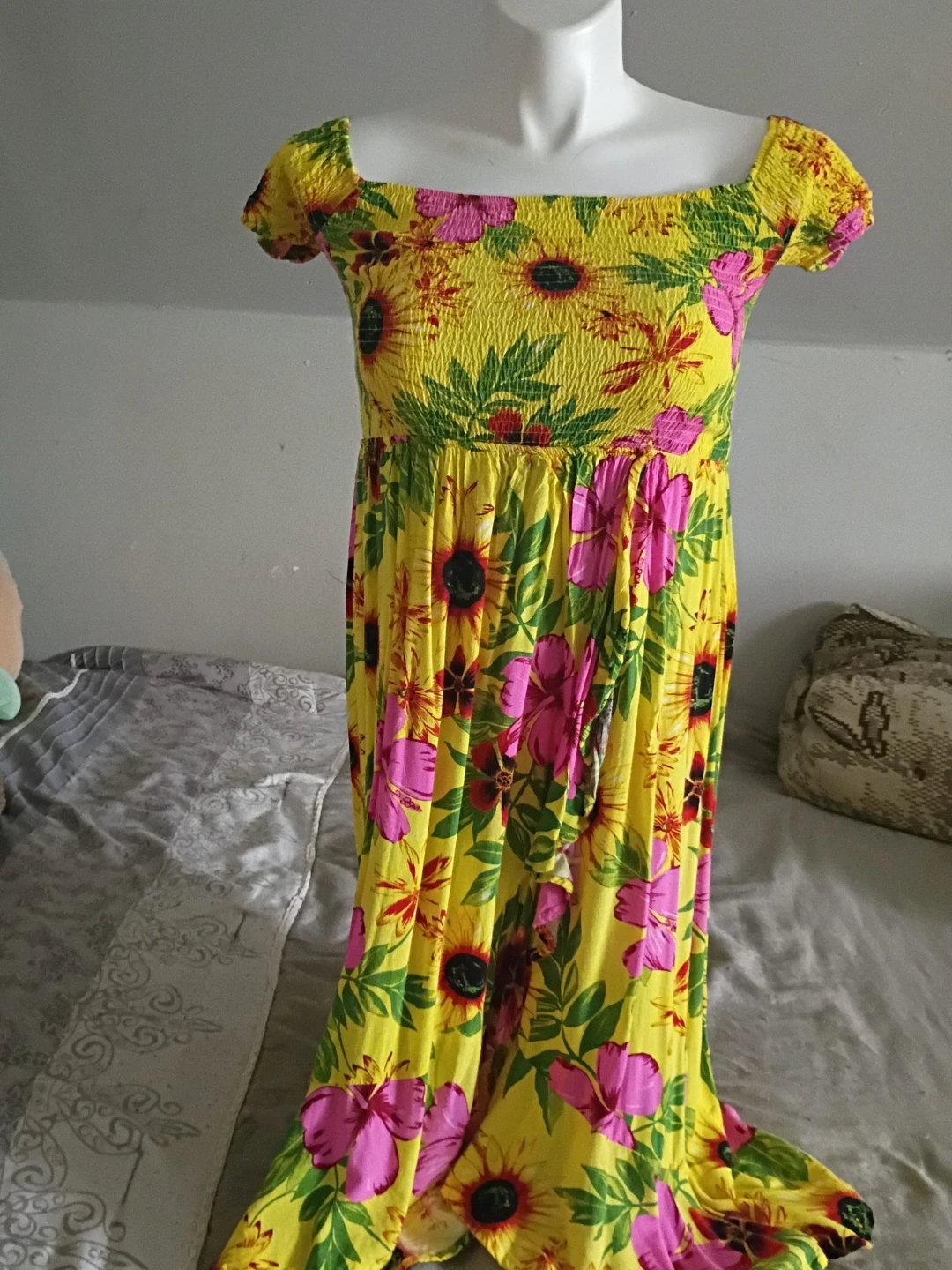 Yellow Floral Maxi Dress