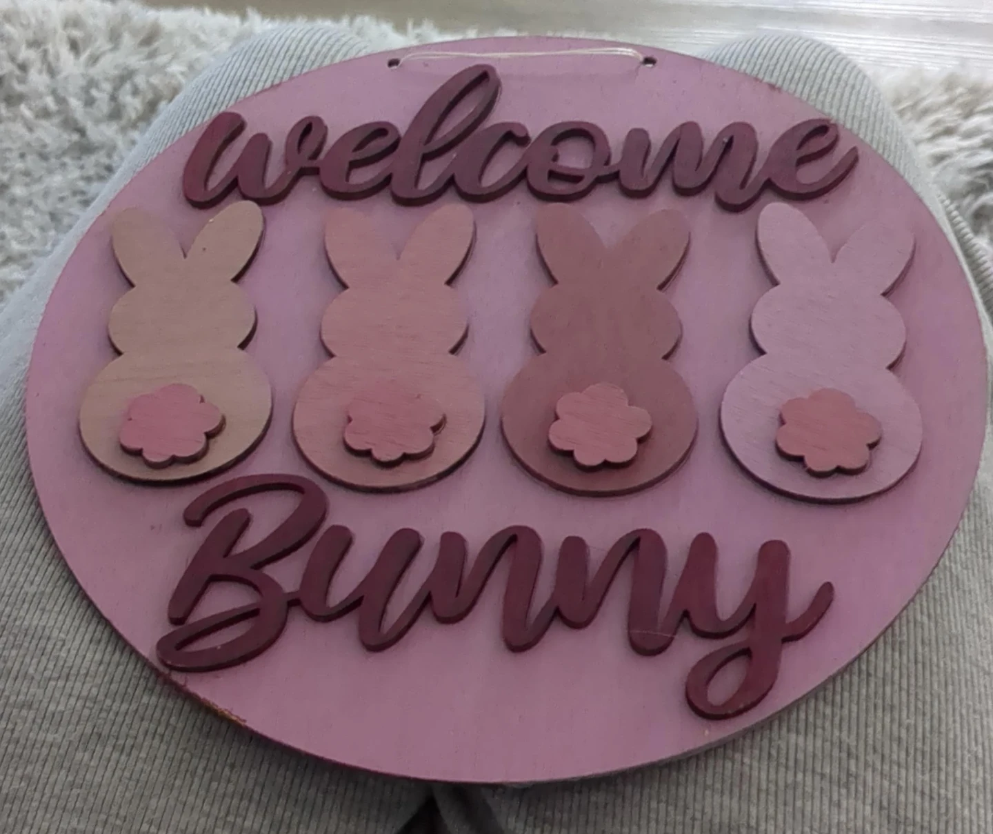 Welcome Bunny Easter Door Hanger