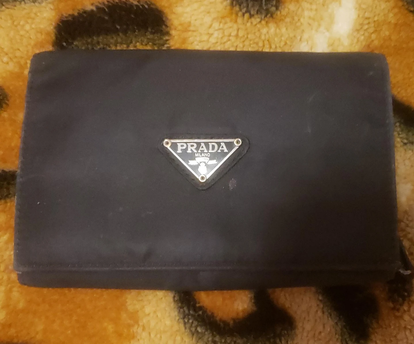 PRADA Black Nylon wallet