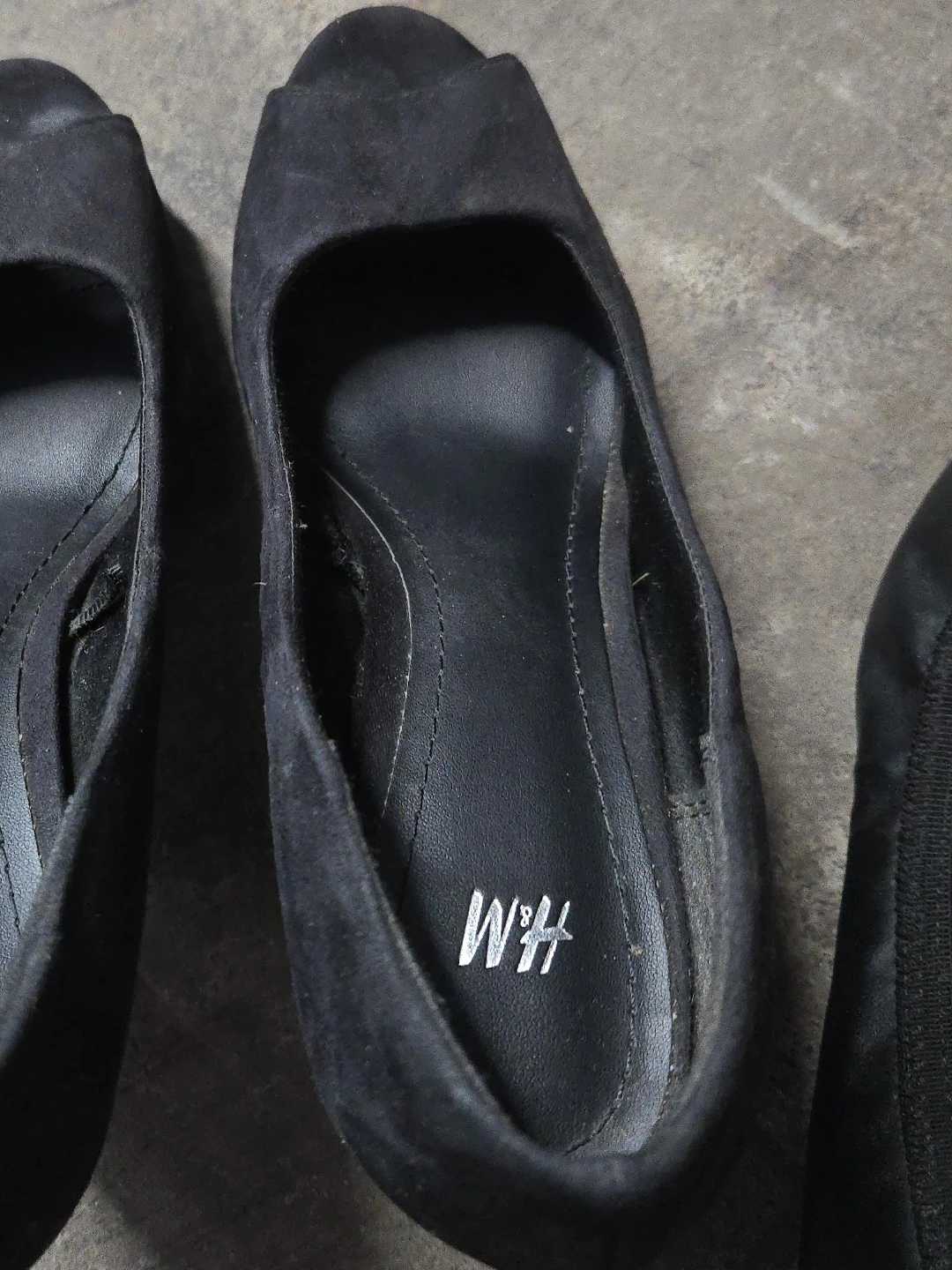 H&M Black Peep-Toe Heels