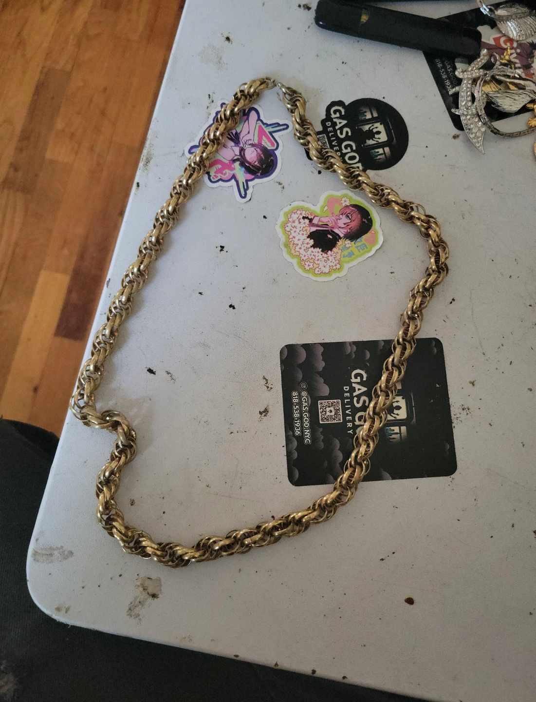 Gold Rope Chain Necklace