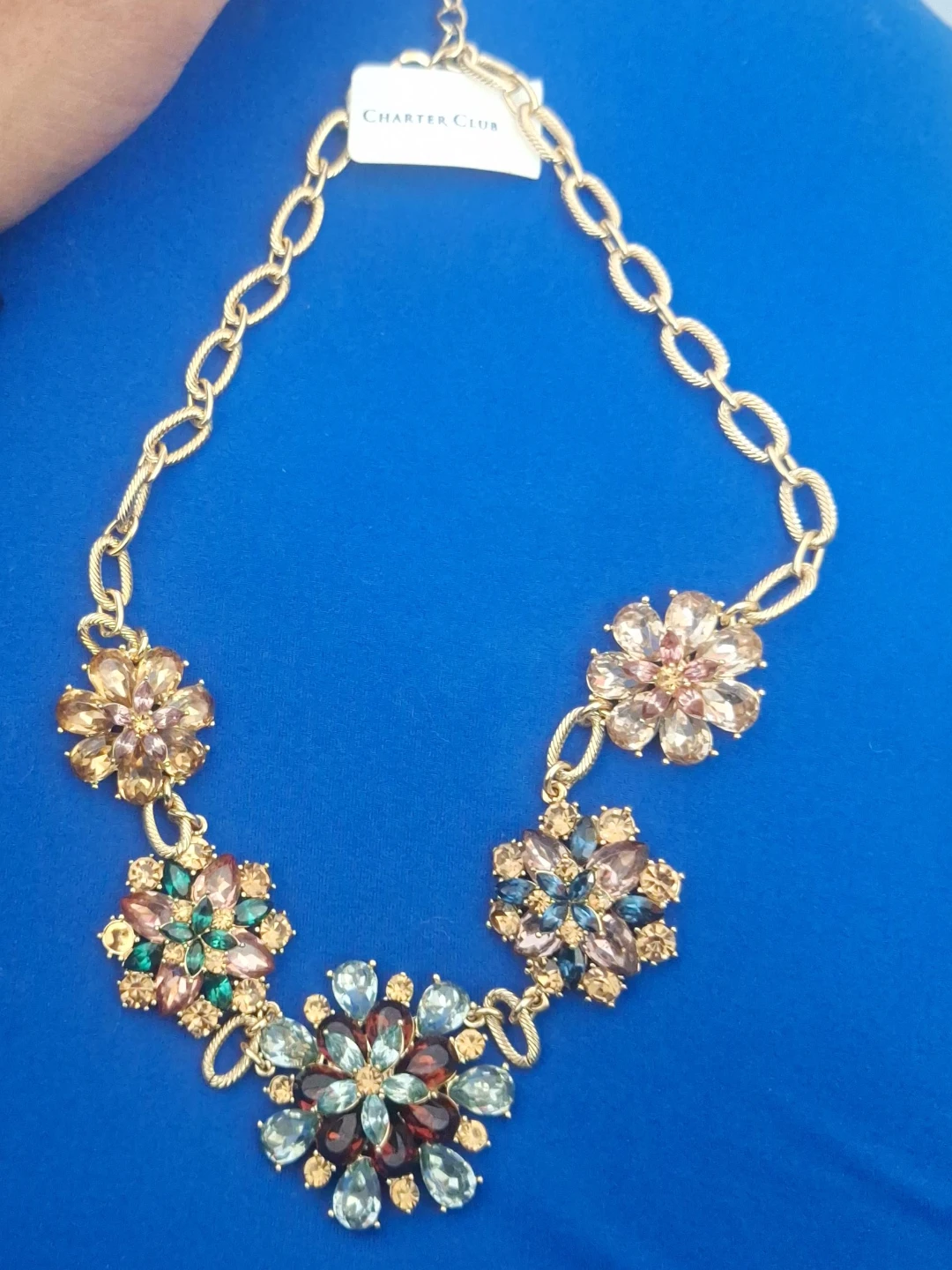 Charter Club Statement Necklace with Colorful Gems
