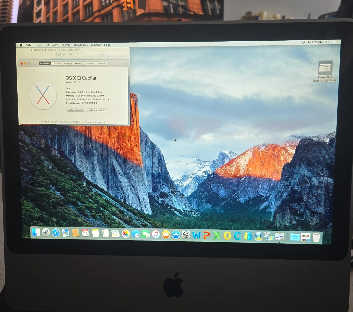 Apple iMac 24" 2008 - OS X El Capitan