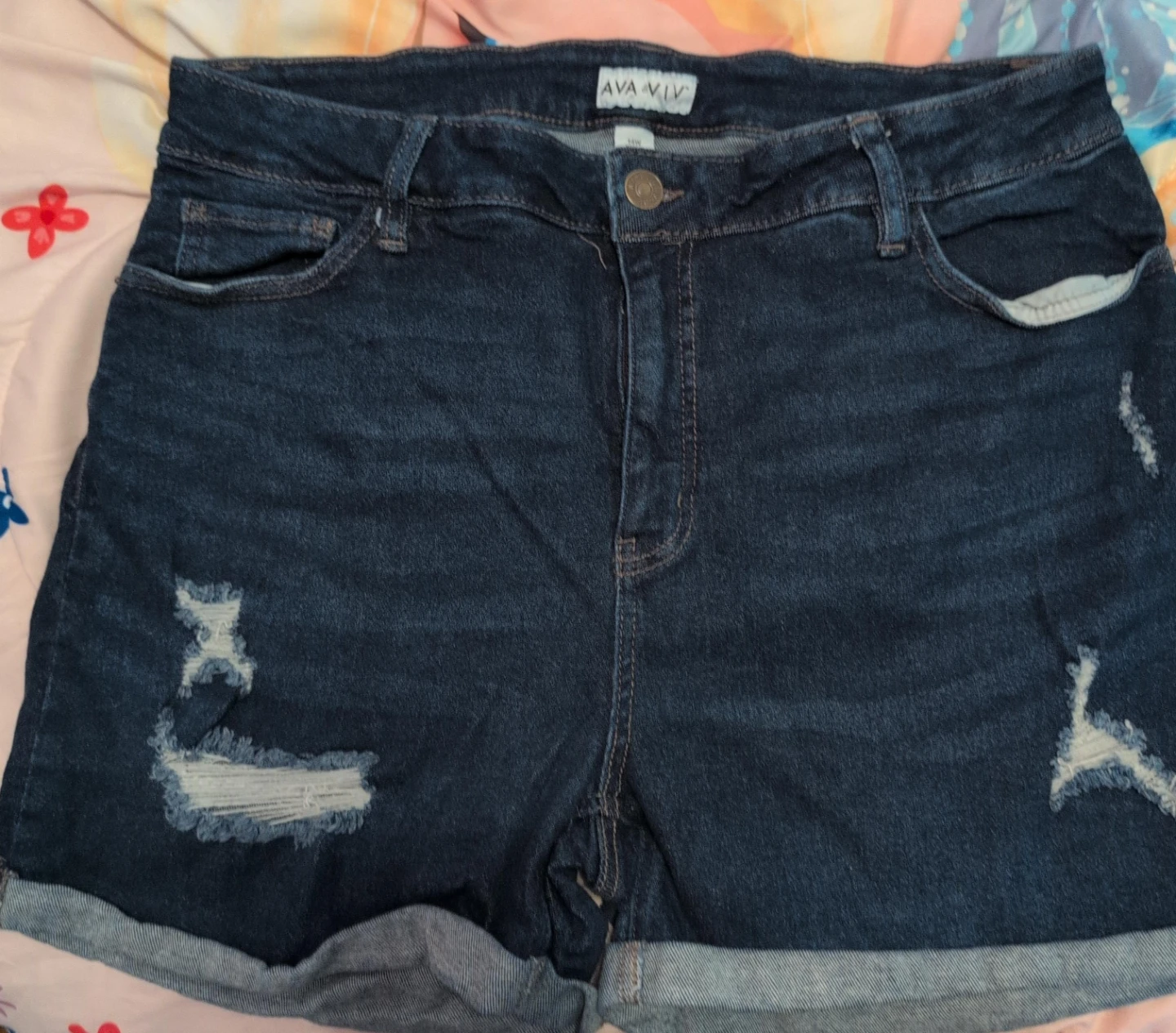 AVA & VIV Distressed Denim Shorts
