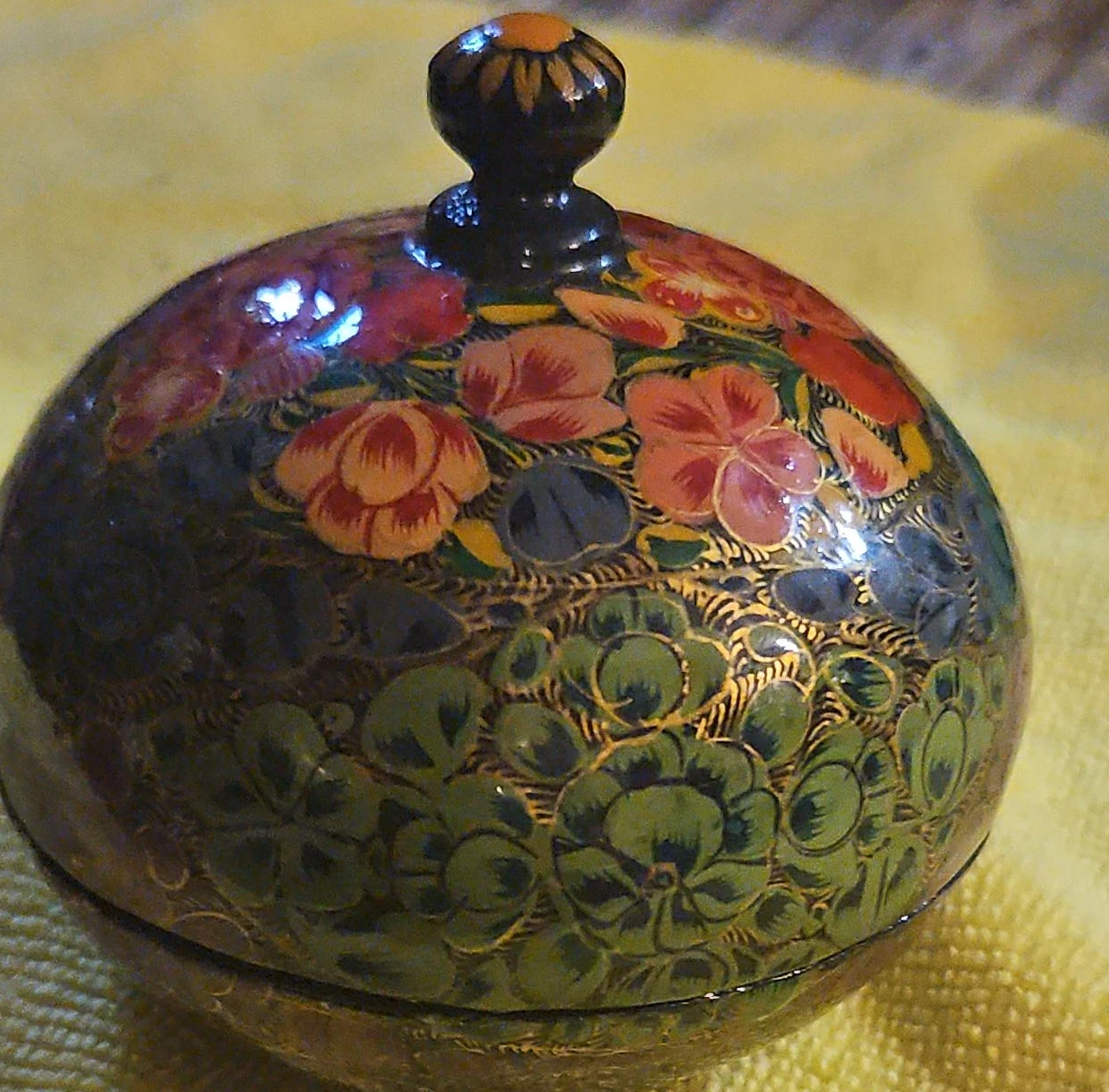 Handmade Lacquer Box from Kashmir