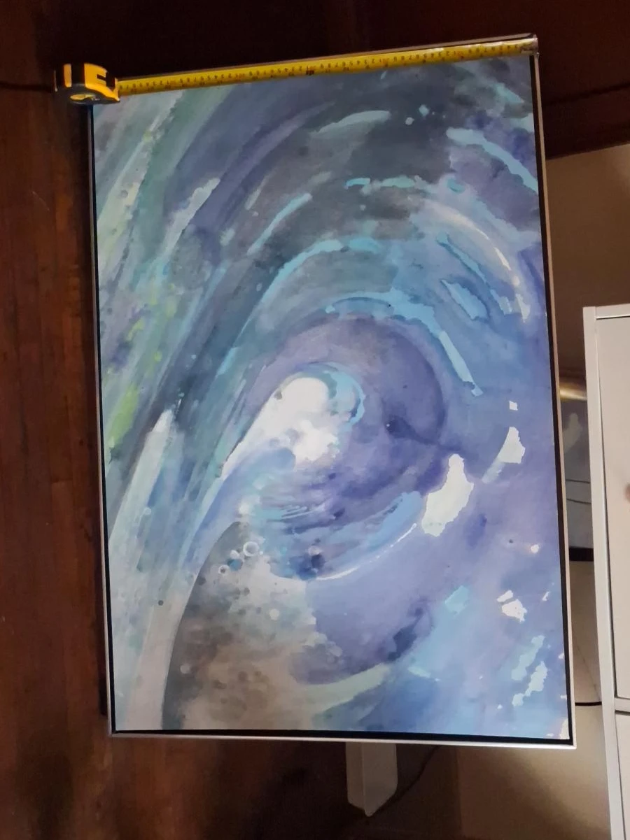 Framed Abstract Wave Wall Art