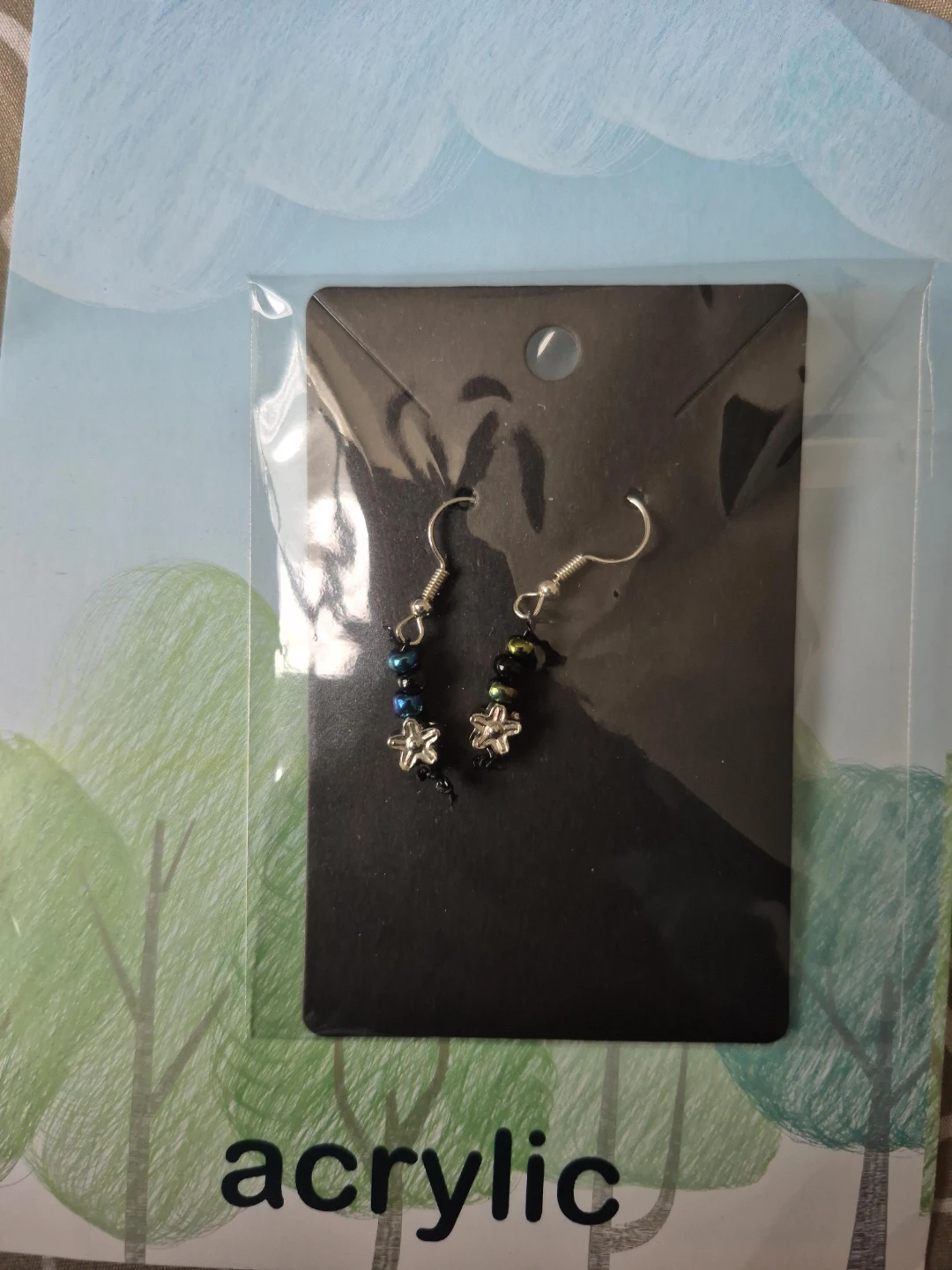 Beaded Star Earrings
