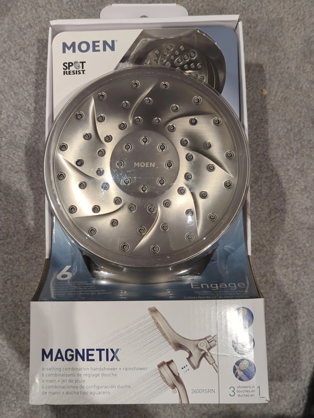 Moen Magnetix 6-Setting Handshower + Rainshower