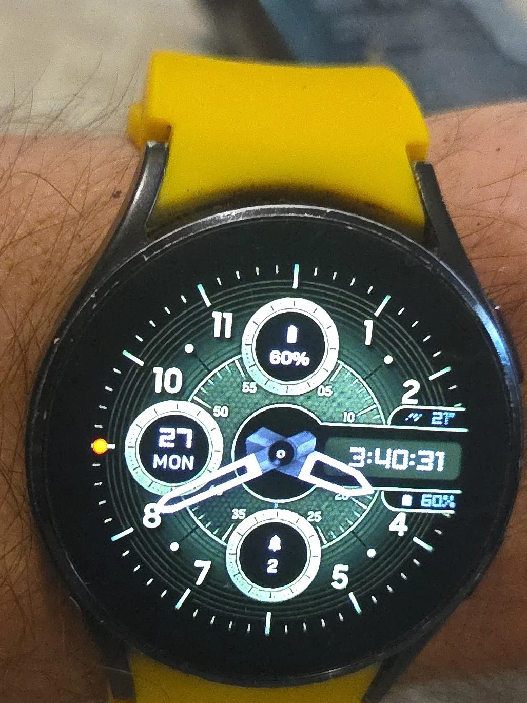 Smartwatch with Yellow Band