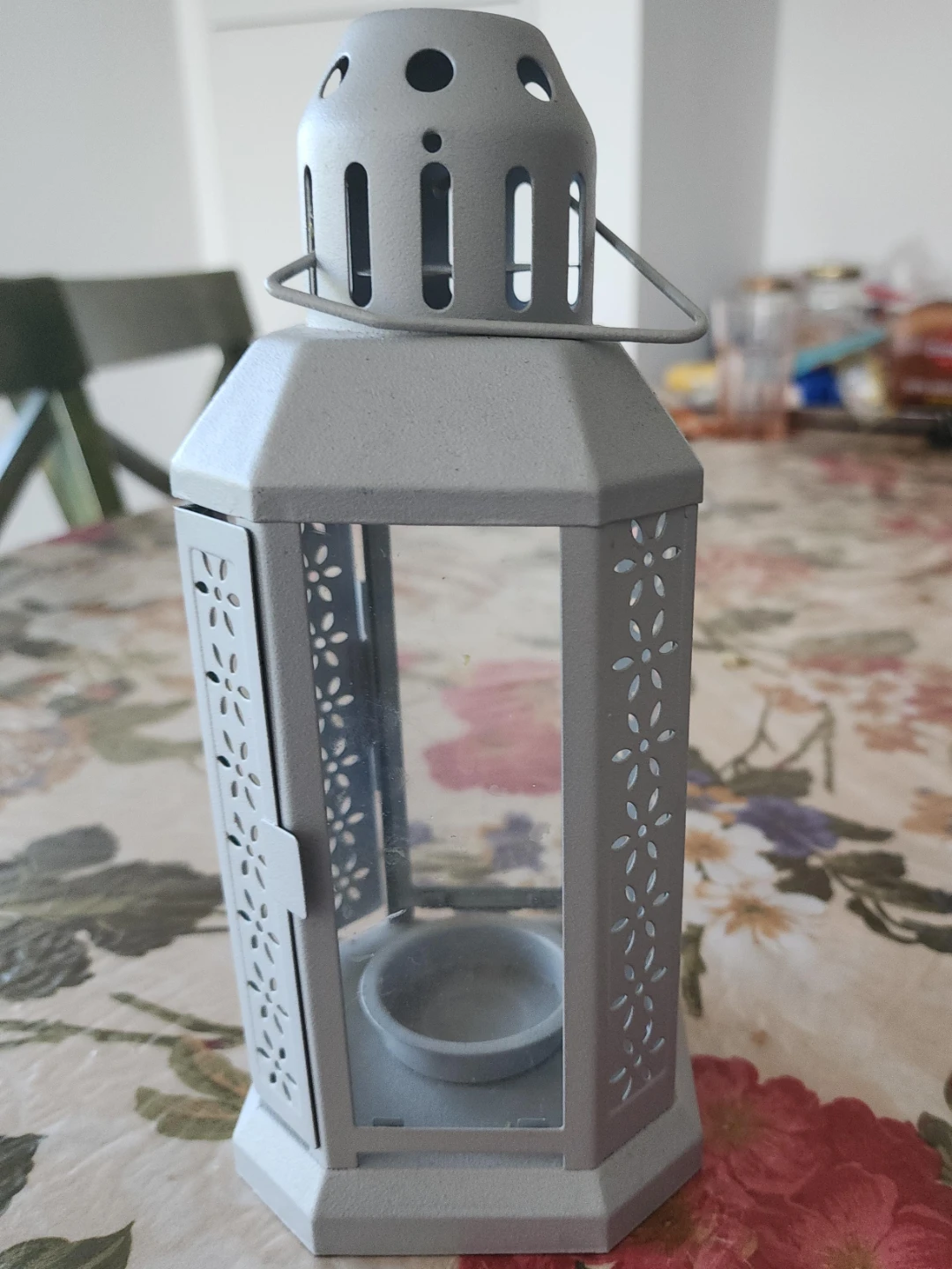 Grey Metal Lantern