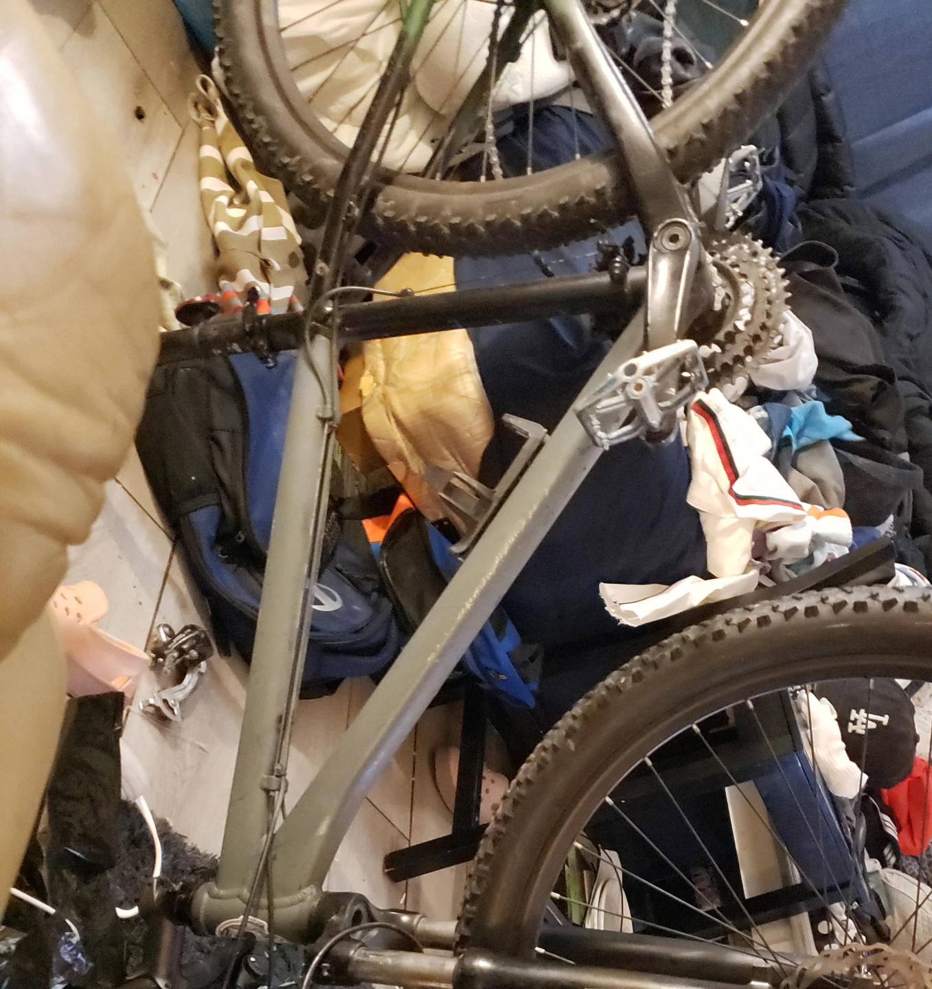 Grey Mountain Bike Frame