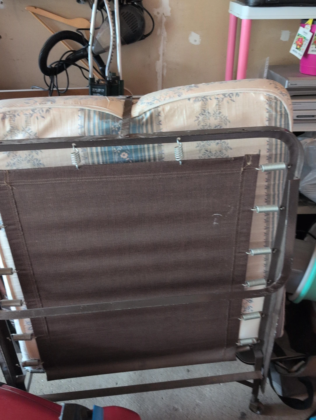 Folding Bed Frame with Fabric Mattress