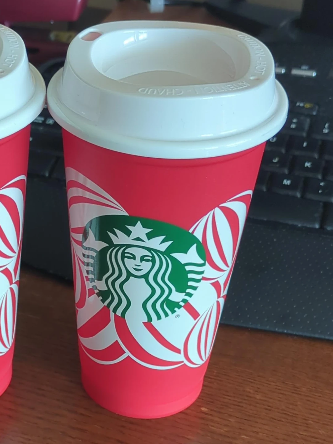 Starbucks Reusable Holiday Cups with Lids - Set of 2