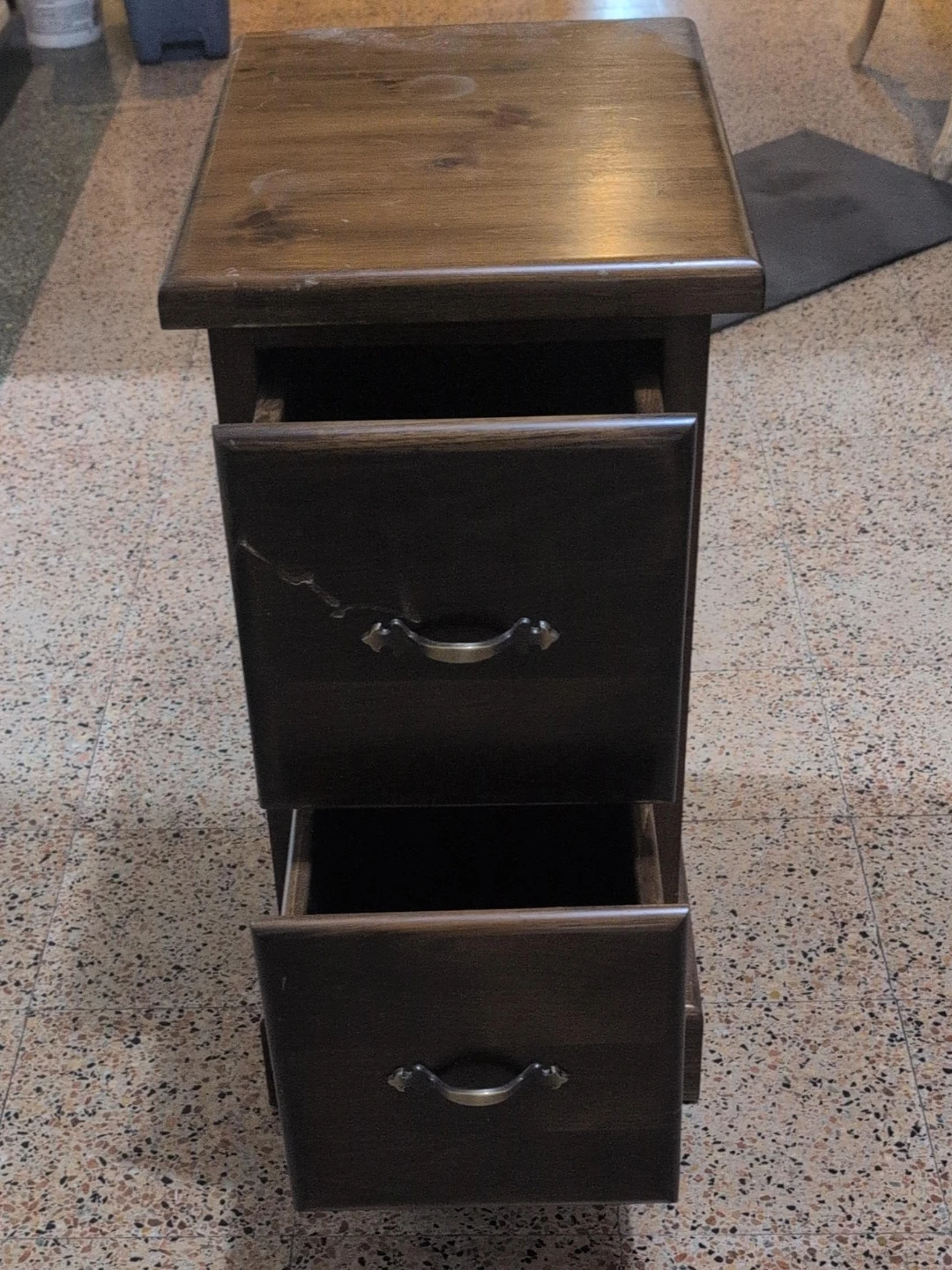 Wooden 2-Drawer Filing Cabinet