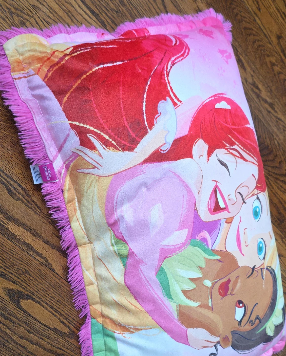 Disney Princess Ariel Elsa Tiana Throw Pillow