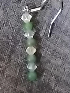 Handmade Beaded Earring with Crystal Accents
