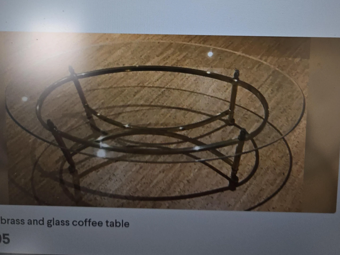 Glass coffee table