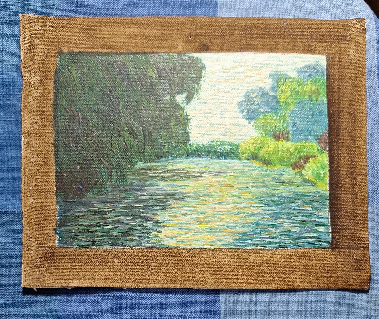 Oil Painting of a River Scene