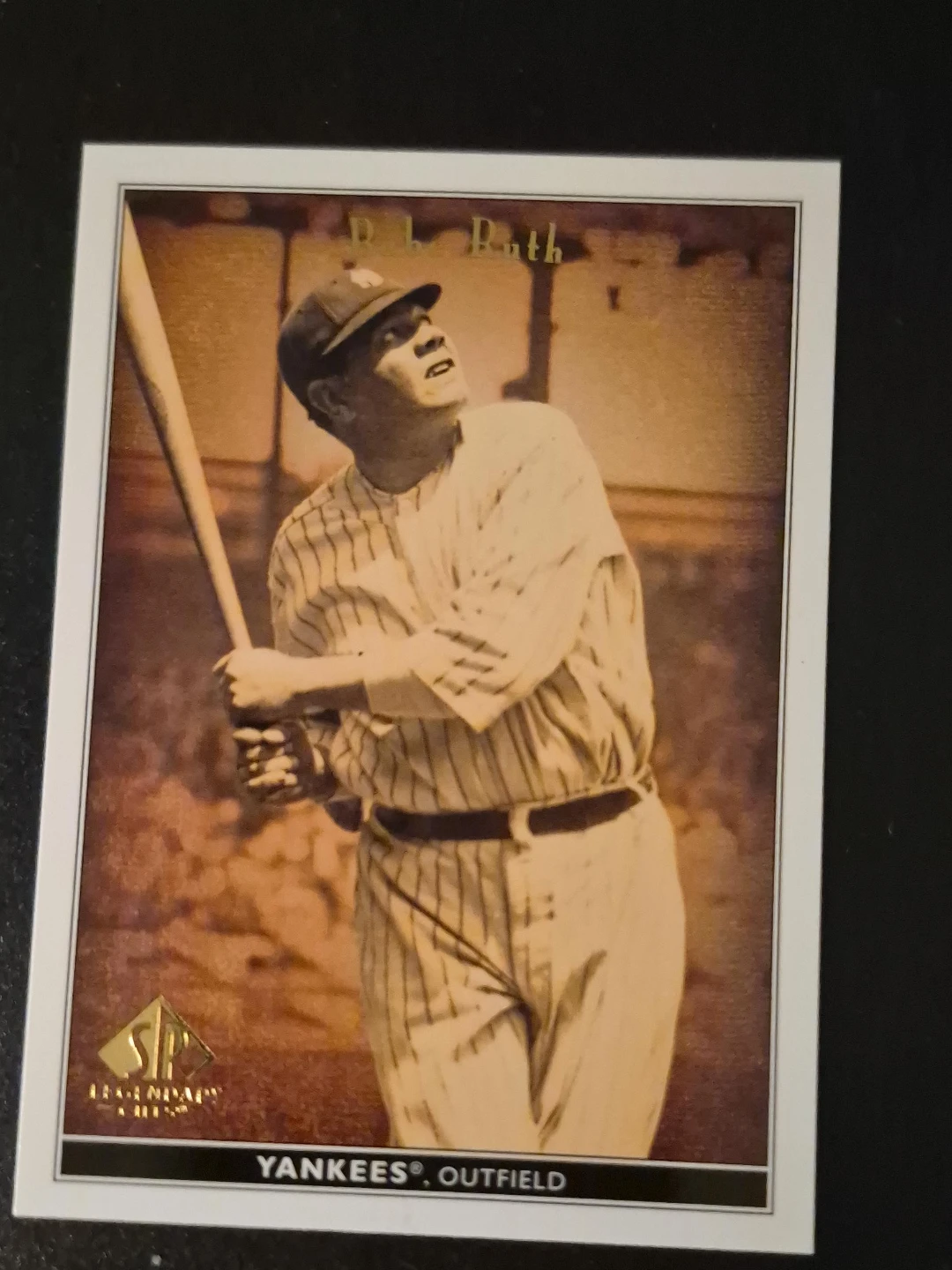 Babe Ruth SP Legendary Collection Yankees Outfield Baseball Card