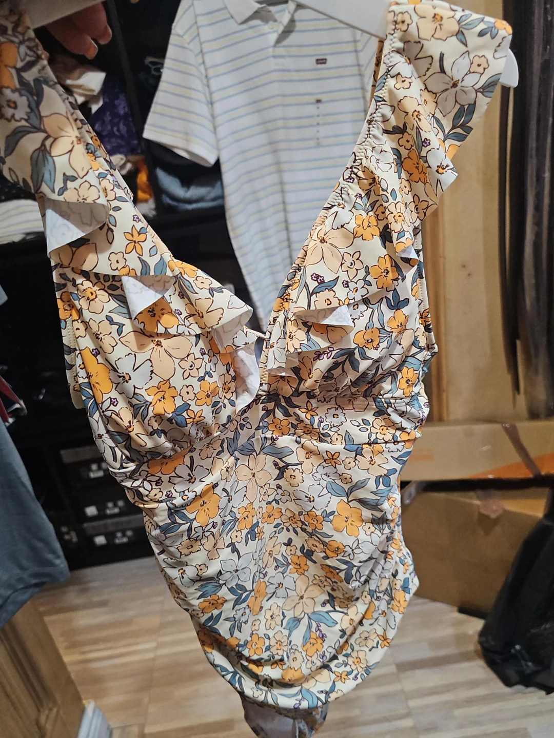 Women's Floral Print Ruched Dress