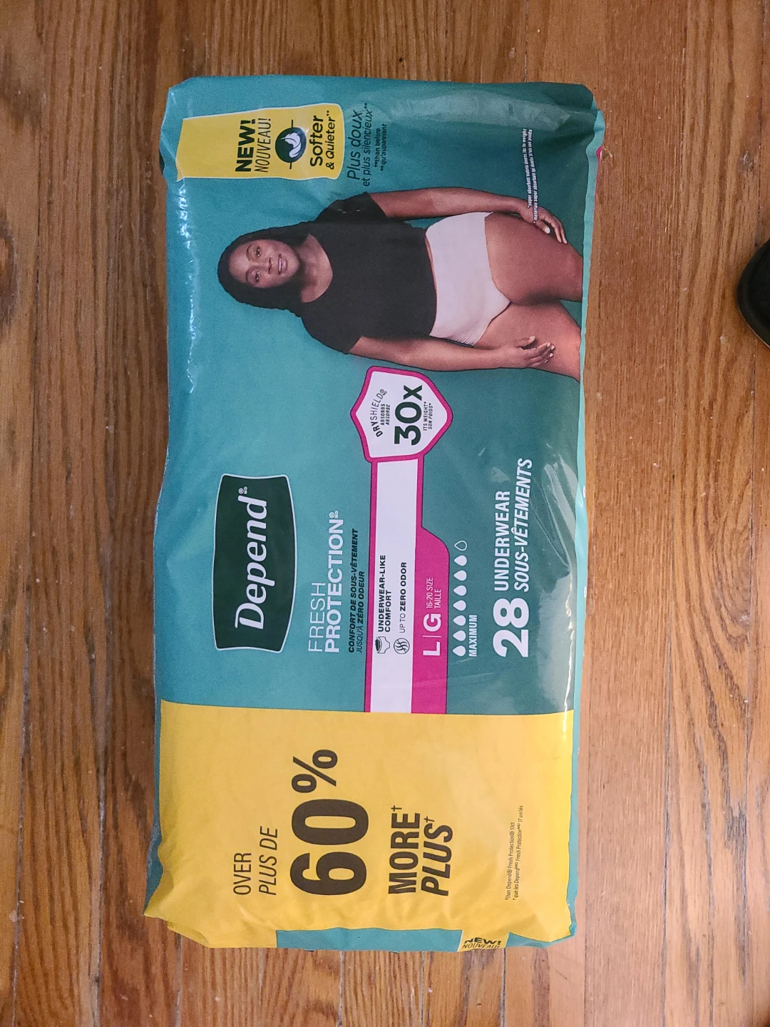 Depend Fresh Protection Underwear LG 28 Count