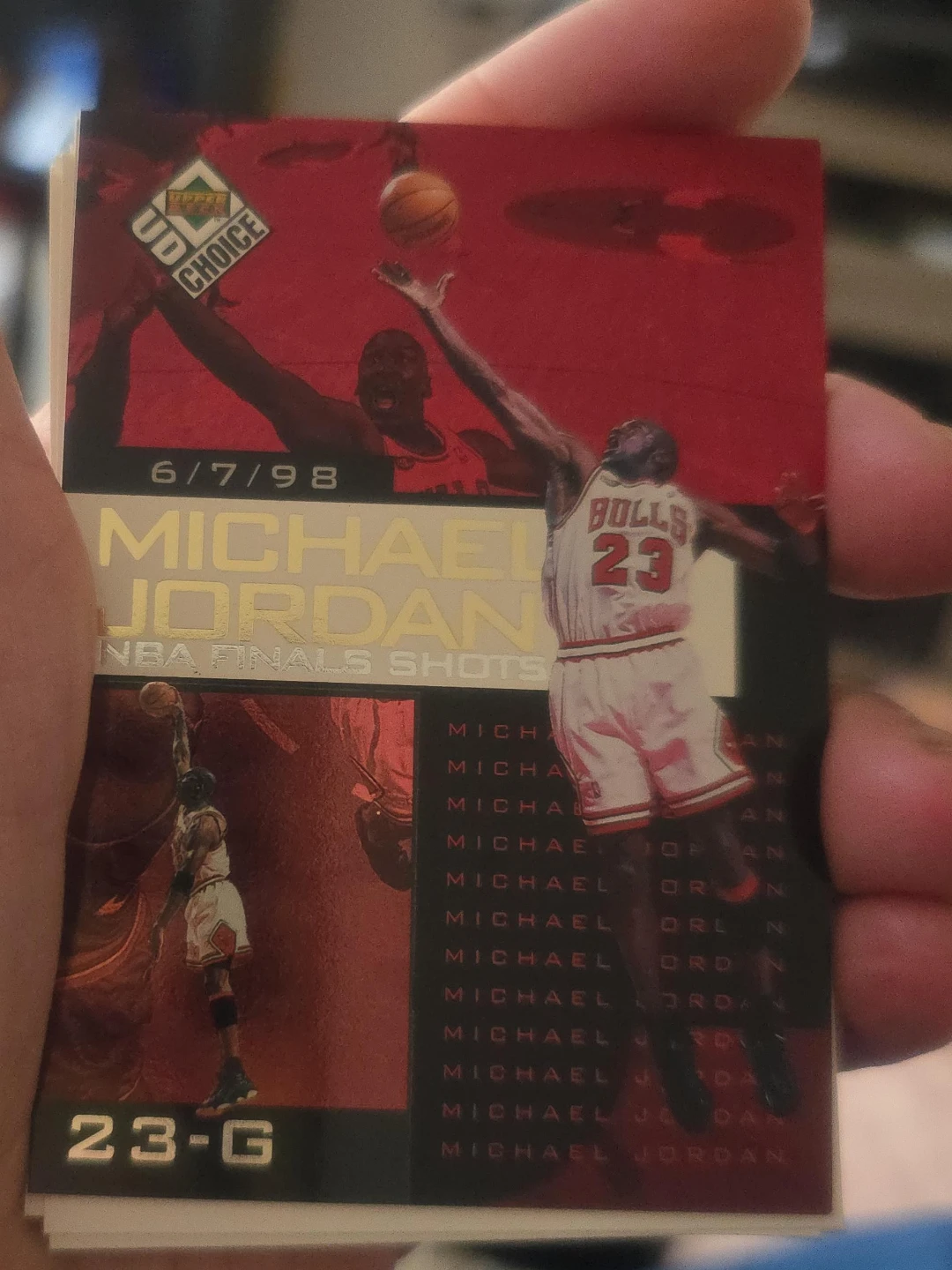 Upper Deck Michael Jordan NBA Finals Shots Trading Card 6/7/98