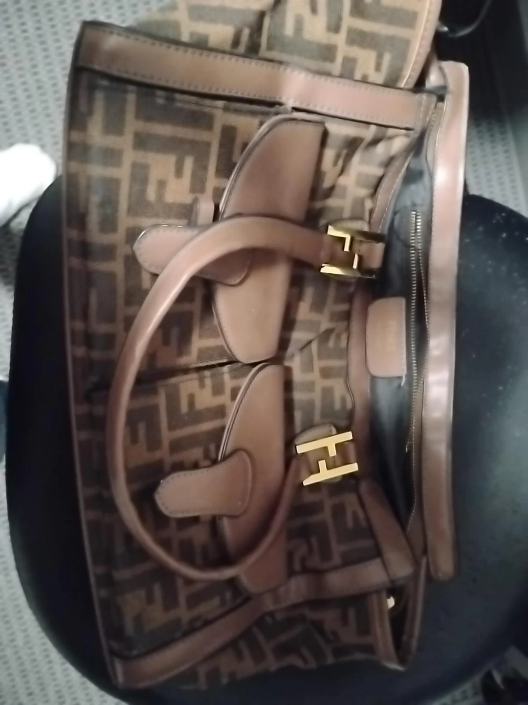 Fendi Zucca Pattern Tote Bag