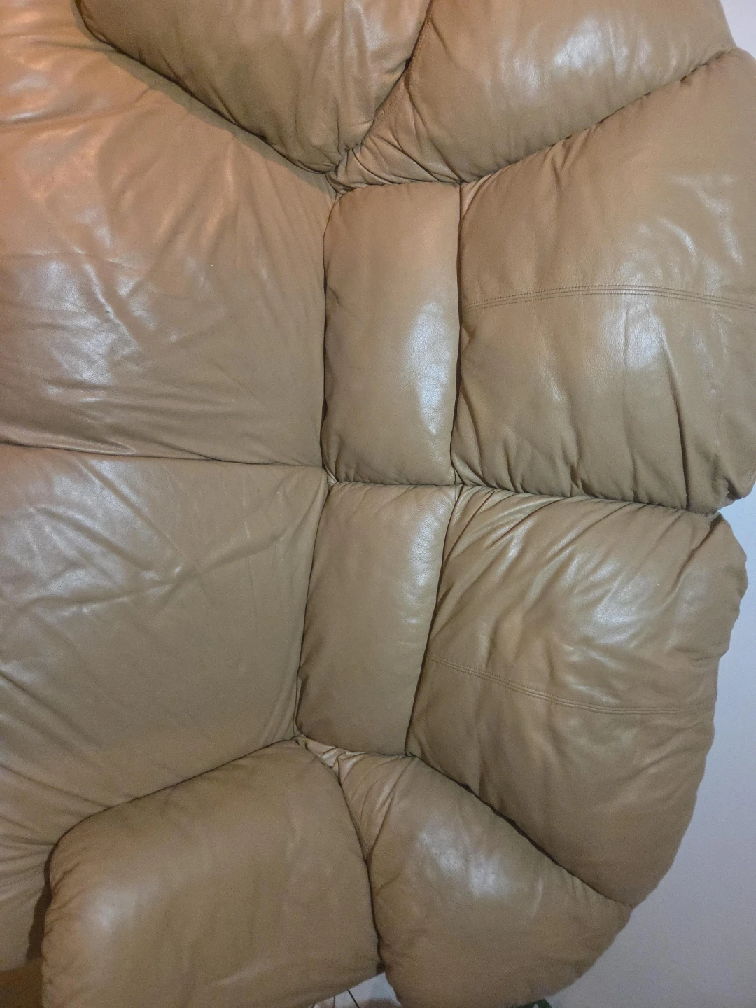 Tan Leather 3-Seater Sofa & love-seat