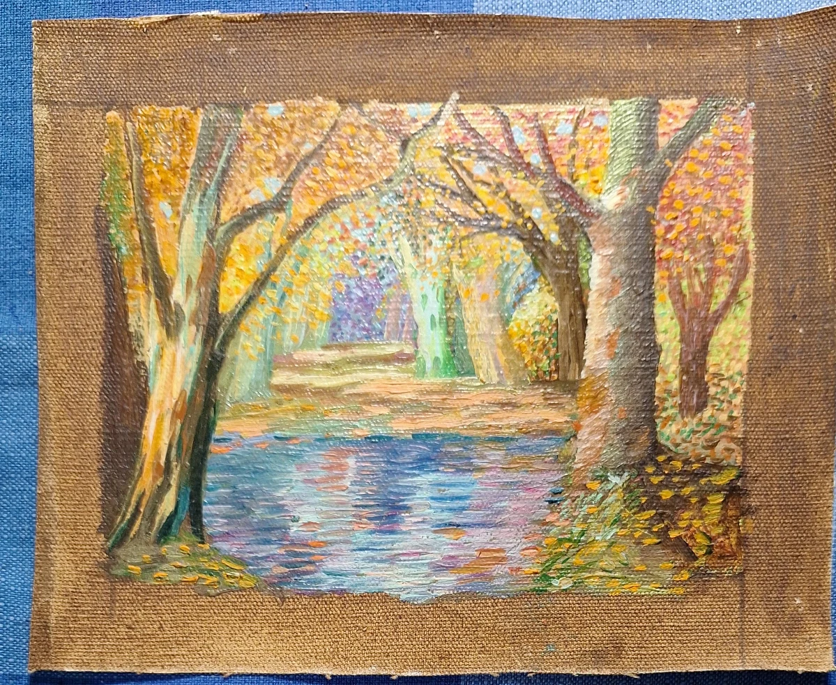Oil Painting of Autumn Scene