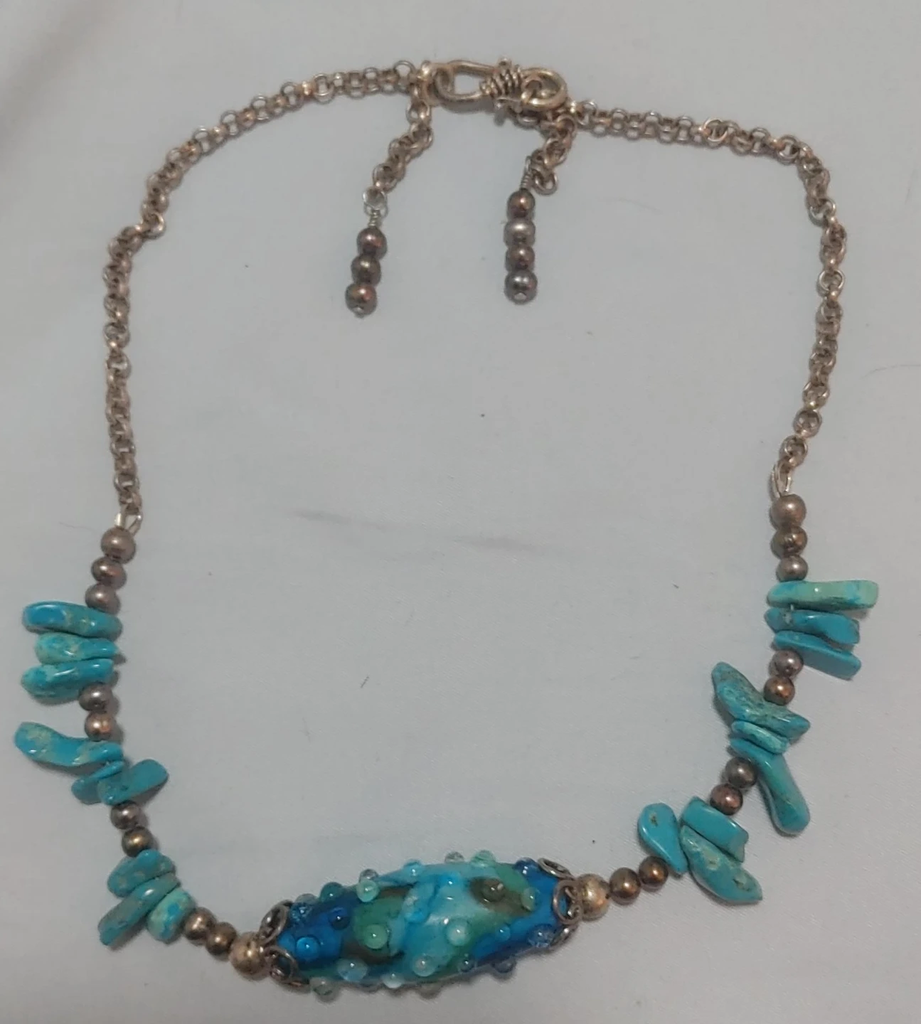 Turquoise and Glass Bead Necklace